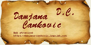 Damjana Čanković vizit kartica